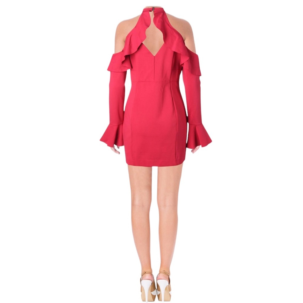 NWT Free People Red Ruffle Mini Dress - Picture 6 of 8